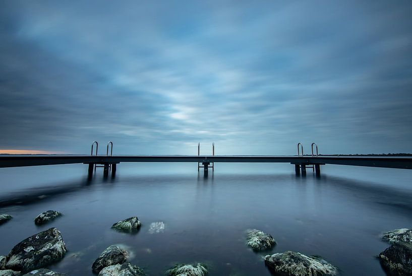 Jetty at the coast of Zeeland,  Long exposure shots! by Peter Haastrecht, van