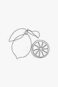 Zitronen Line Art