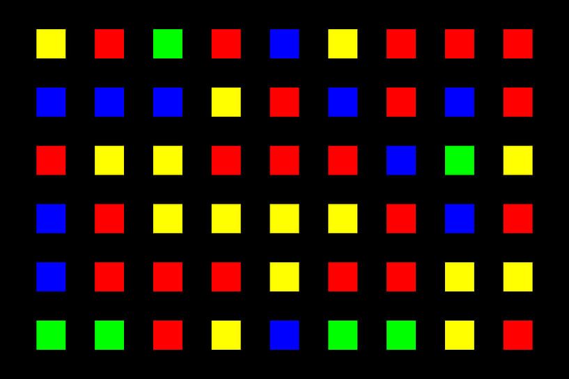Emboîté | Centre | 09x06 | N=01 | Aléatoire #02 | RGBY par Gerhard Haberern