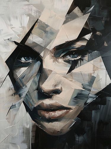 Portrait abstrait moderne