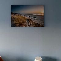 Klantfoto: Texel, het strand bij Paal 17 van Ton Drijfhamer, op canvas