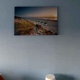 Customer photo: Texel, the beach near Paal 17 by Ton Drijfhamer, on canvas
