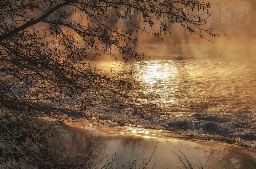 Herbstmorgen an der Wupper von Peter Eckert