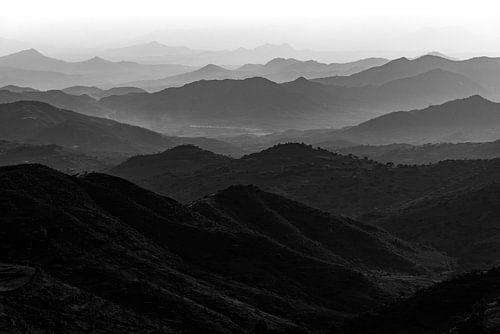 Afrikaanse zonsondergang in Ethiopië
