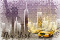 Graphic Art NEW YORK Mix No. 6 | purple | splashes von Melanie Viola Miniaturansicht