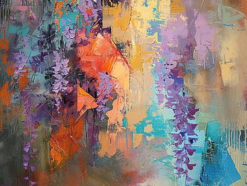 Abstract minimal Bloemen art van Abstract Schilderij