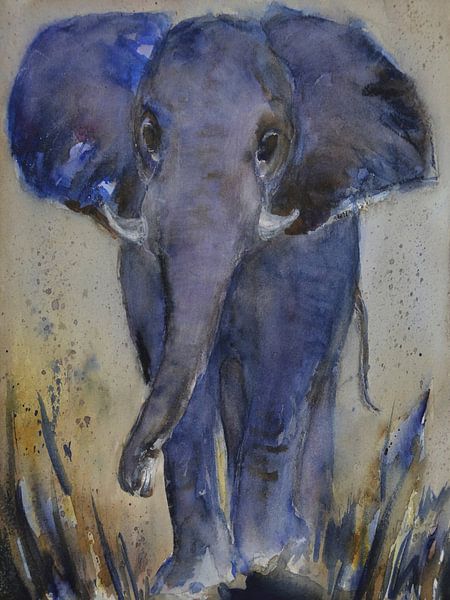 De blauwe olifant van Christine Nöhmeier