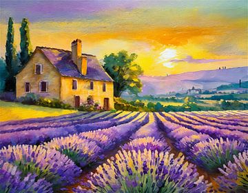 Lavendelfeld in der Provence in Frankreich von Jan Bouma