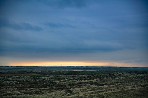 Zicht op Vlieland vanaf De Boschplaat