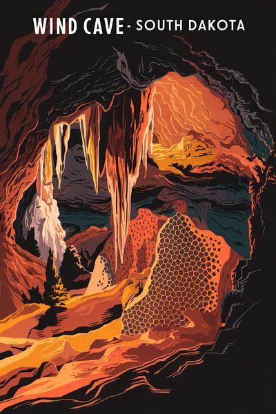 Windgrot - Zuid-Dakota van Poster Art Shop