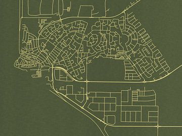 Kaart van Urk in Groen Goud van Map Art Studio
