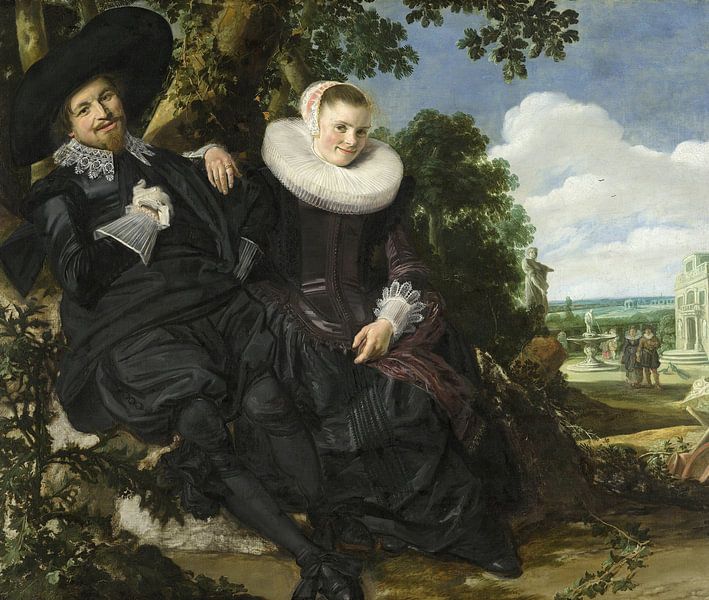Portrait eines jungen Paares - Frans Hals von 1000 Schilderijen