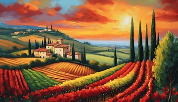 Landschap Toscane Italie van WeLoveArt