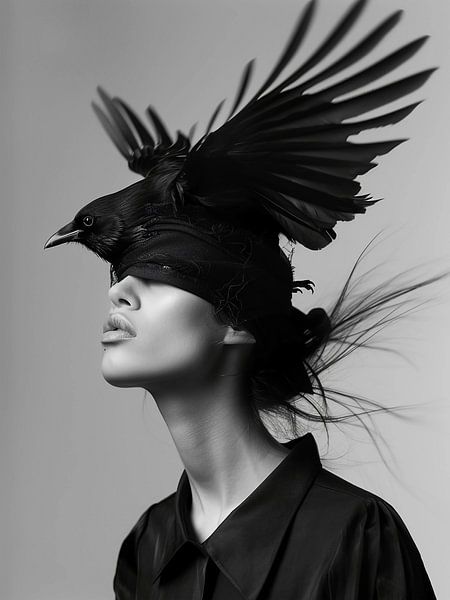 Crow bird hat by haroulita