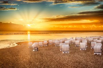 Baltische Zee - zonsopgang op het strand