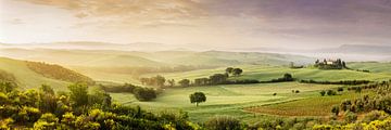 Sonnenaufgang im Val d'Orcia, Toskana, Italien