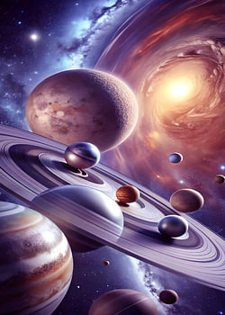 galaxy and planet