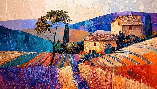 Moderne abstrakte Malerei. Serie: Landschaft in Strukturen - 16