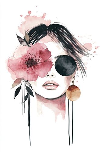 Flower and Woman | Woman with Sunglasses