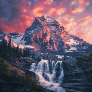 Berge im Abendzauber