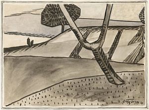 Albert Gleizes - Landschaft mit Baum (1910)