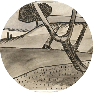 Albert Gleizes - Landschap met boom (1910)