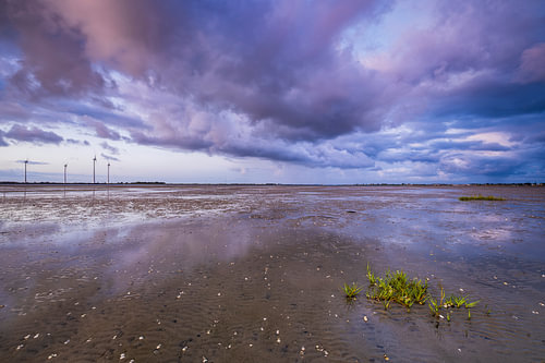 A cloudy sky over the Oosterschelde