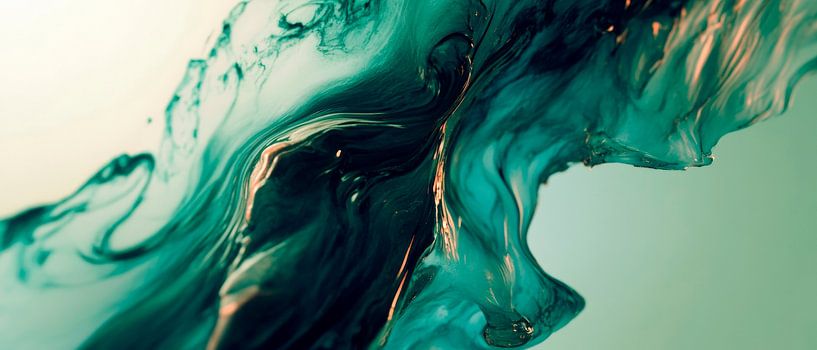 Fließende Farben in sanften Wellen von Poster Art Shop