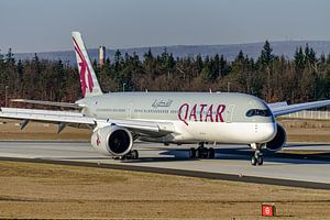 Der Airbus A350-900 von Qatar Airways.