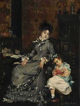 Jonge moeder, Pierre Carrier-Belleuse