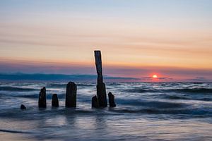 Buhnen an der Küste der Ostsee bei Kühlungsborn