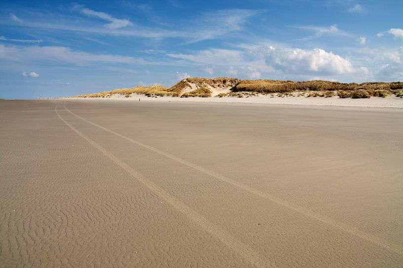 Scène de plage avec des dunes de sable en arrière-plan par Jan Brons