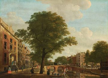 Gezicht op de Herengracht bij de Leidsestraat te Amsterdam, Hendrik Keun