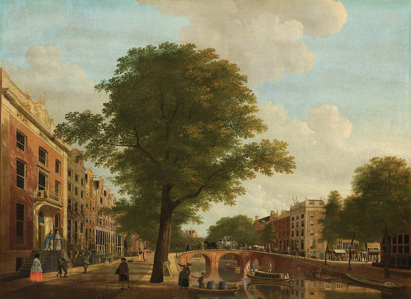Blick auf die Herengracht in der Leidsestraat in Amsterdam, Hendrik Keun von Meisterhafte Meister