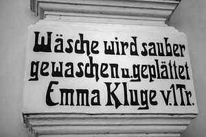 "Wäscheservice" - Historische Werbung