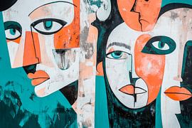 Des visages artistiques aux couleurs éclatantes sur Poster Art Shop