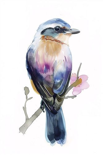 Aquarel Roodborsttapuit