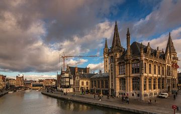 Ghent with church by Ilya Korzelius