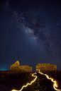The milkyway rises behind an old warehouse used to keep the marine salt by Vicente M thumbnail