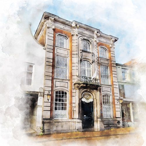 Aquarelschilderij_Zeeland_Walcheren_Middelburg, Zeeland, Le Baron Chassë_Danny de Klerk_105411