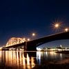Waal bridge Nijmegen by night by Nicky Kapel