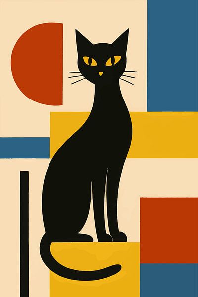 Illustration of a black cat. by Johannes
