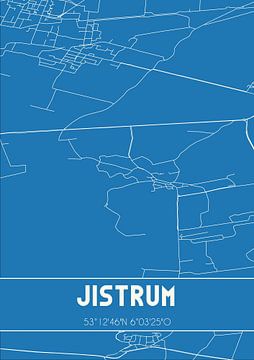 Blueprint | Map | Jistrum (Fryslan) by Rezona