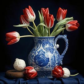 Tulipmania and Delft blue vase