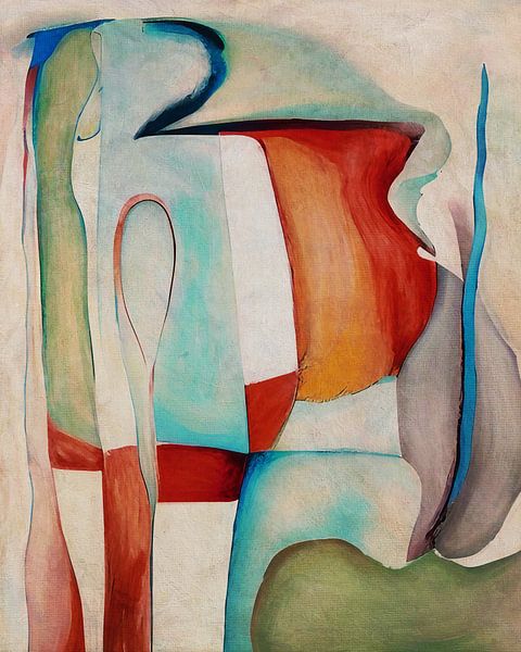 Abstract seated figure by Jan Keteleer (JanKé): A Journey Beyond the Canvas