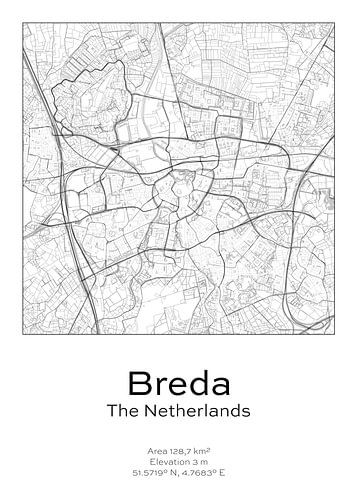City map - Netherlands - Breda