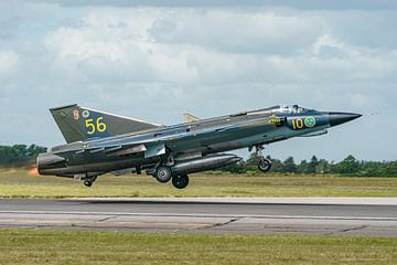 Saab J35 Draken de Swedish Air Force Historic Flight. sur Jaap van den Berg