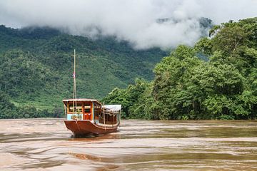 Cruise ship on Mekong River by Erwin Blekkenhorst