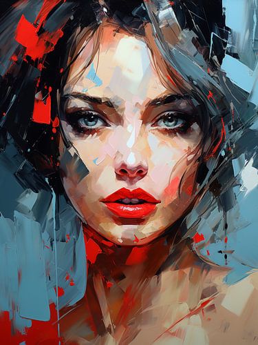 Modernes abstraktes Porträt