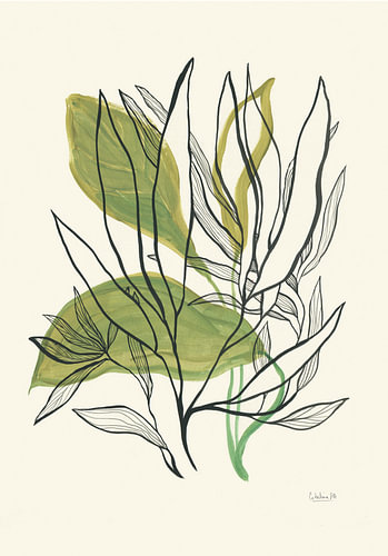 Moderne botanische bladeren